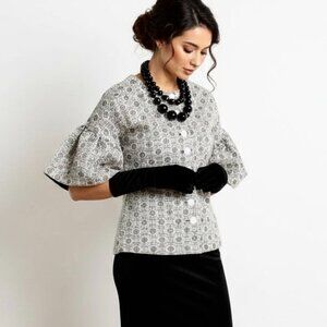 NWT Nuvula Art To Wear Top Jacket Sz L Victorian Whimsigoth Dramatic Whimsical